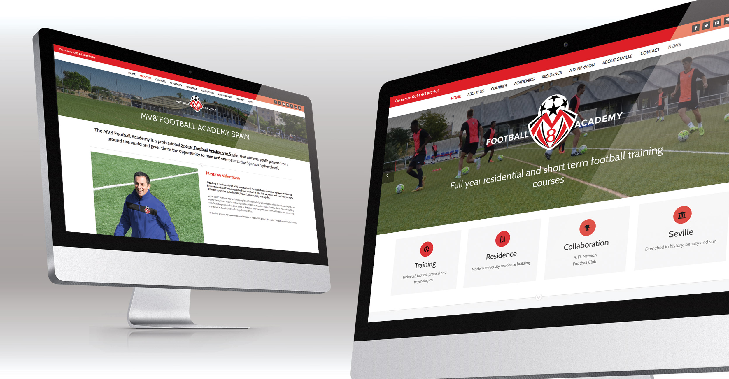 MV8 Football Academy - Website Design